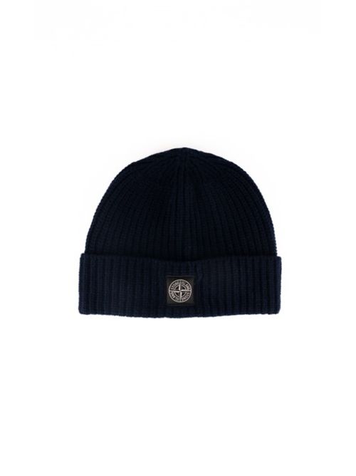 Cappello N100012 in lana a costine Navy Blue STONE ISLAND | N100012S00B4V0020
